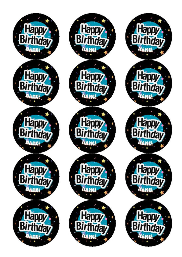Personalised Birthday Name - Cake and Cupcake Toppers