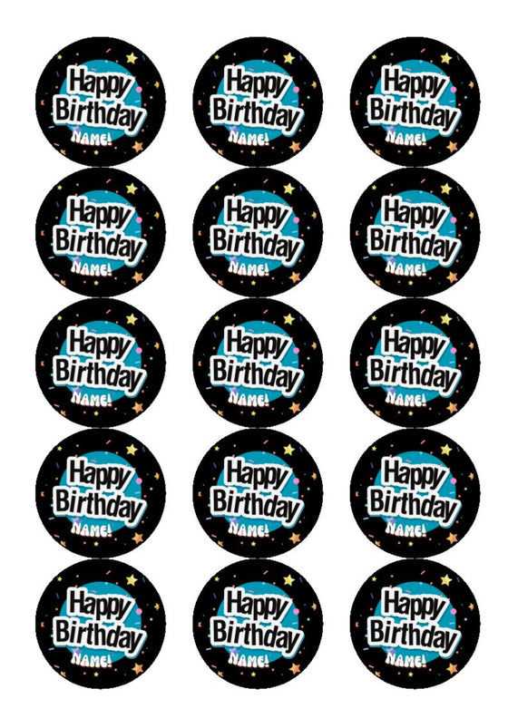 Personalised Birthday Name - Cake and Cupcake Toppers