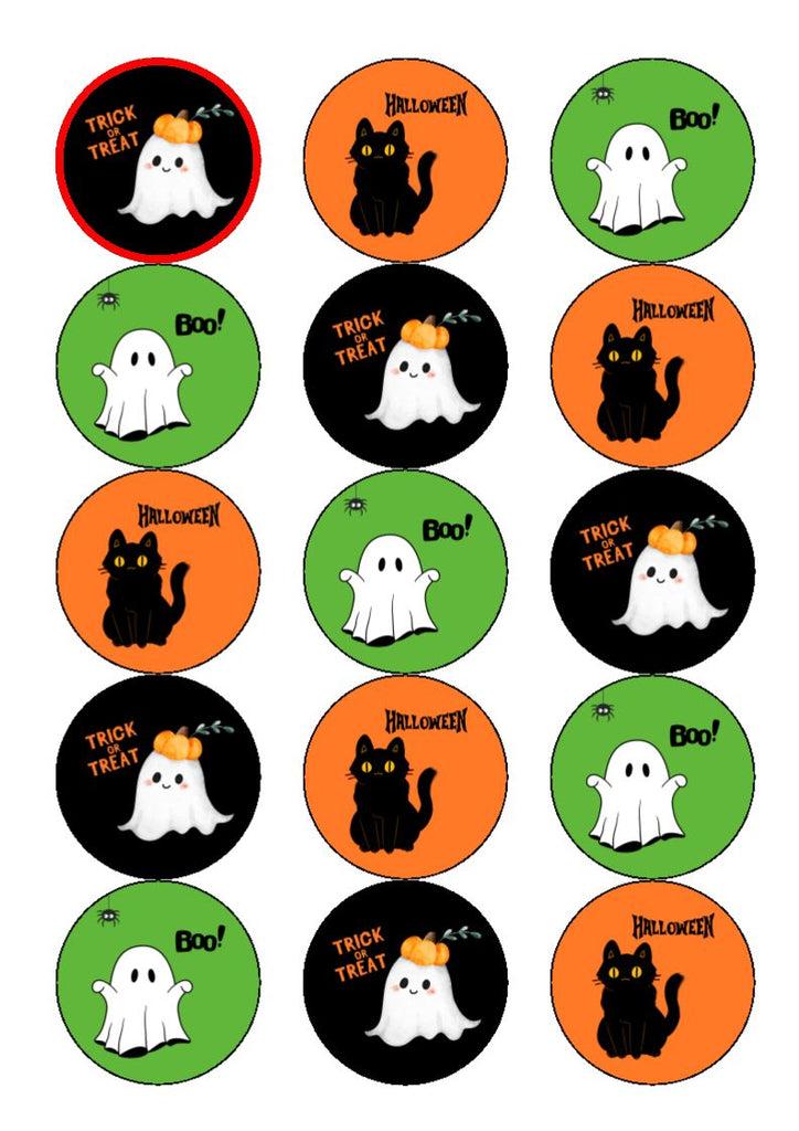 HALLOWEEN TRICK OR TREAT - Edible Cake and Cupcake Toppers