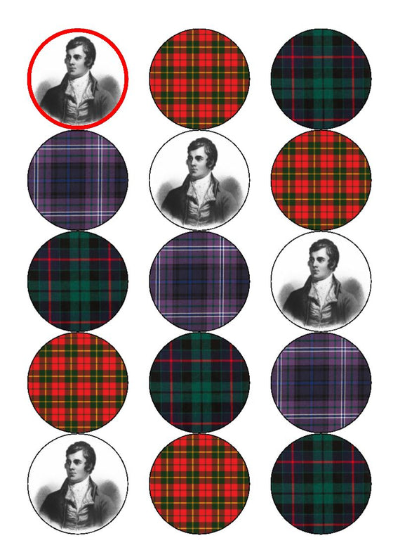 Burns Night Edible Cake & Cupcake Toppers