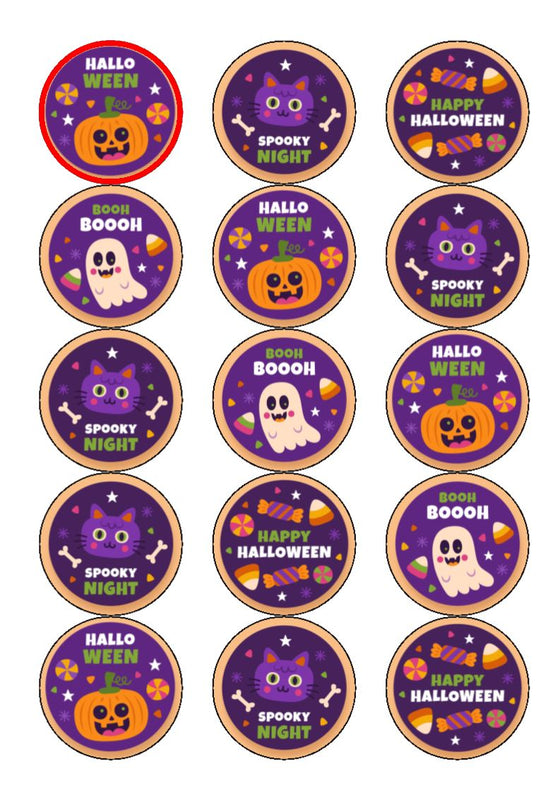 NEW HALLOWEEN 2  -  edible cake and cupcake toppers