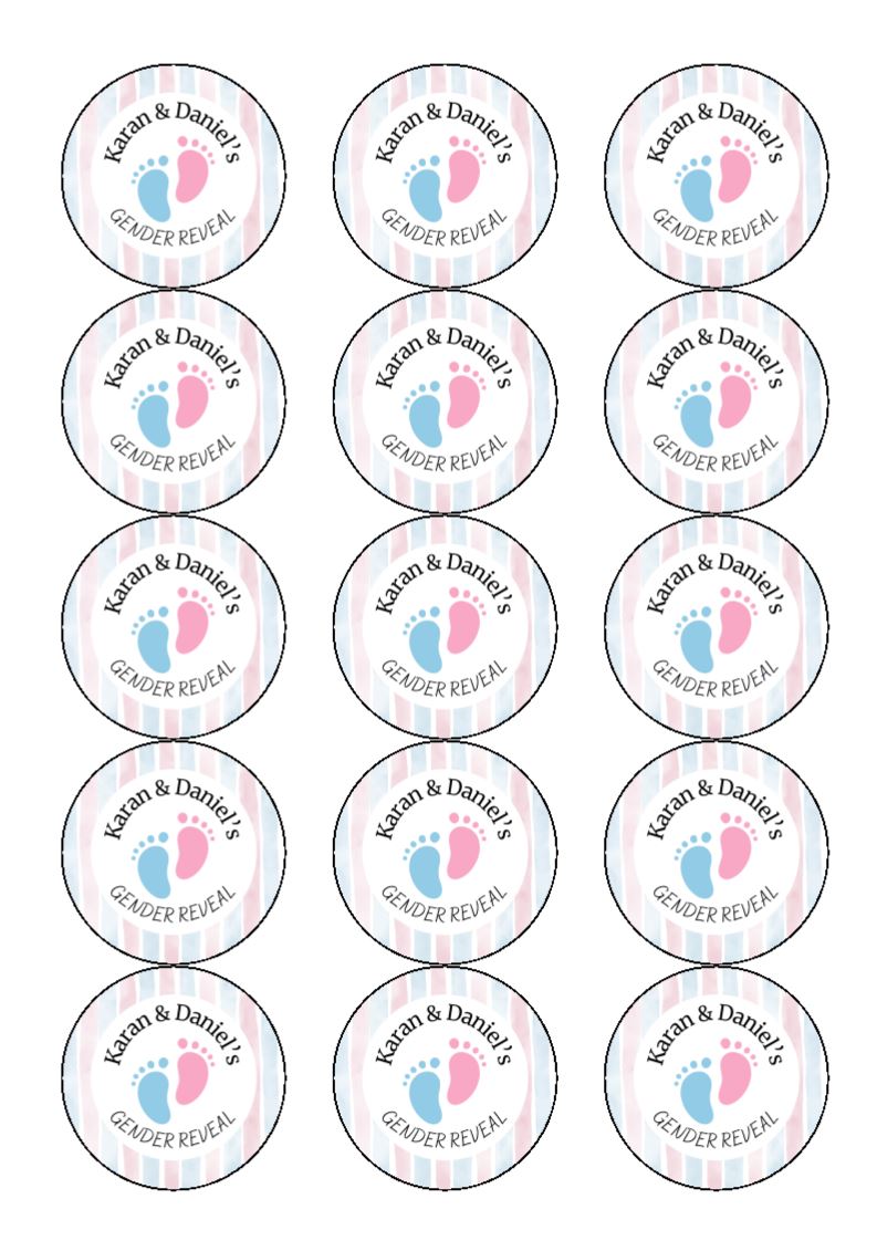 personalised-gender-reveal-cake-and-cupcake-toppers-incredible-toppers for Free Printable Gender Reveal Cupcake Toppers Personalised Gender Reveal - Cake and Cupcake Toppers - Incredible Toppers for Free Printable Gender Reveal Cupcake Toppers