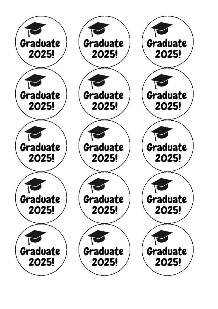 Graduation 2025 Edible Cake & Cupcake Toppers