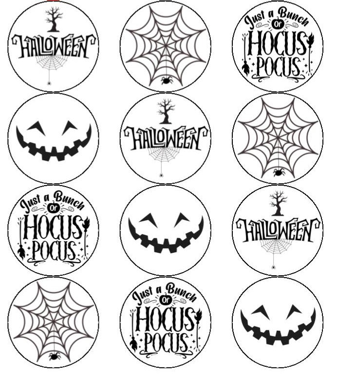 NEW!! HALLOWEEN - WEB MIX  - Cake and Cupcake Toppers