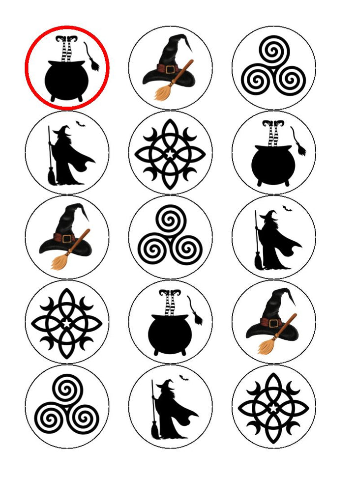 HALLOWEEN WITCHES WITCHES WITCHES - Edible Cake and Cupcake Toppers