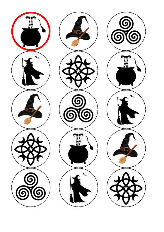 HALLOWEEN WITCHES WITCHES WITCHES - Edible Cake and Cupcake Toppers
