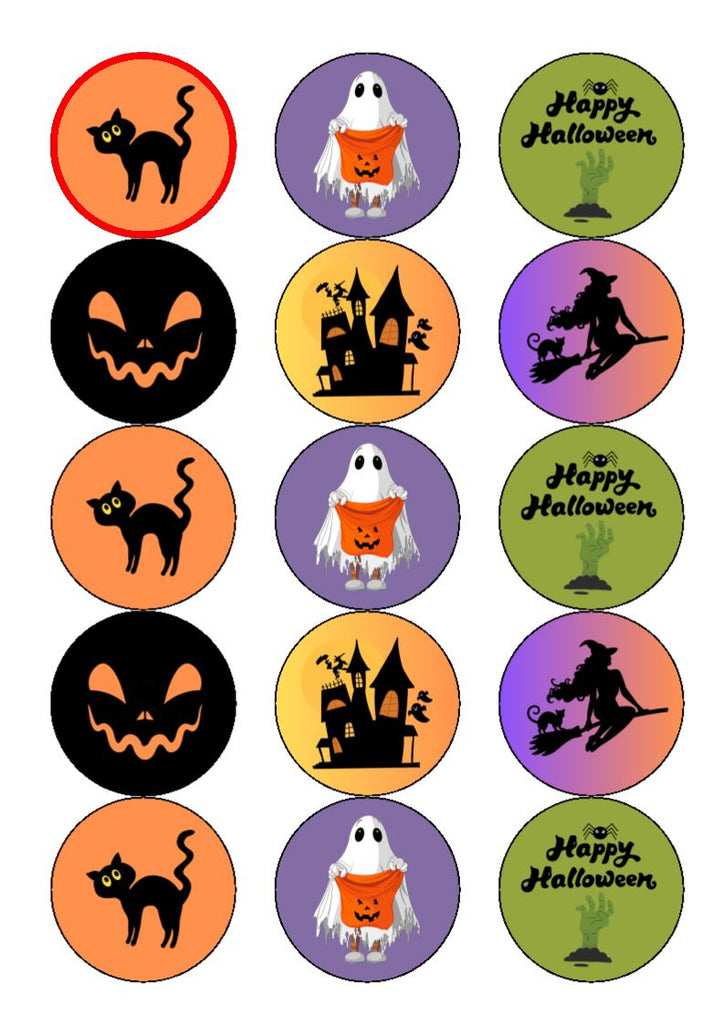 NEW!! HALLOWEEN MIX 1 - Edible Cupcake Toppers