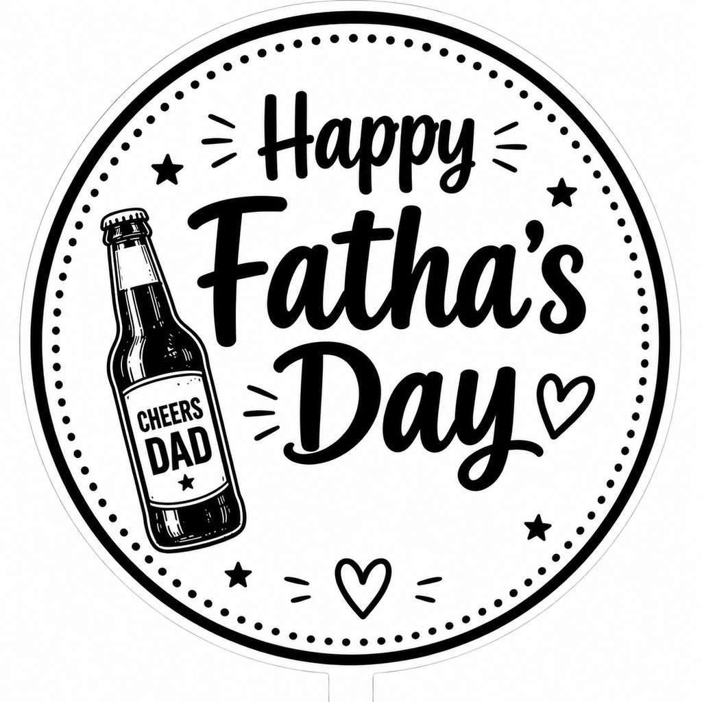 Geordie Father's Day Edible Cake and Cupcake Toppers