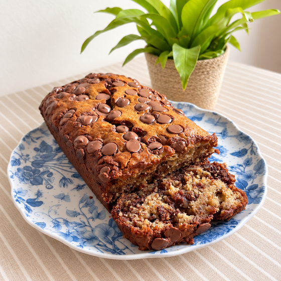 Chocolate, Banana & Walnut Loaf Cake Recipe