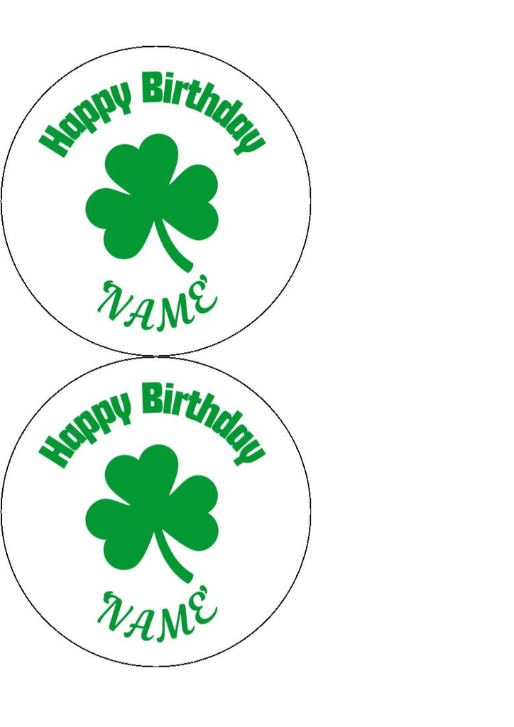 Shamrock - Cake and Cupcake Toppers