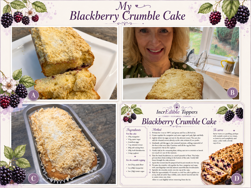 Blackberry Crumble Loaf Cake