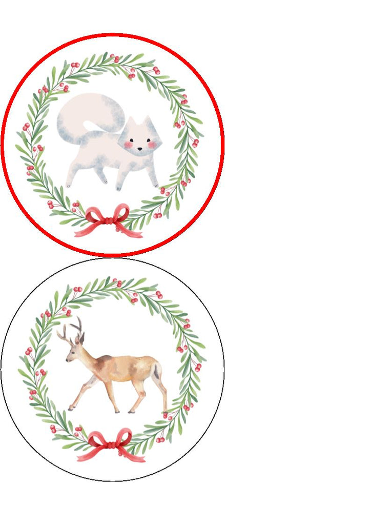 Winter Animals  - Christmas Cake and Cupcake toppers