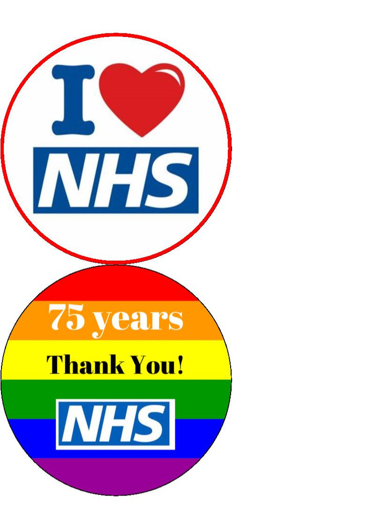 NHS 75 Years Cake and Cupcake Toppers
