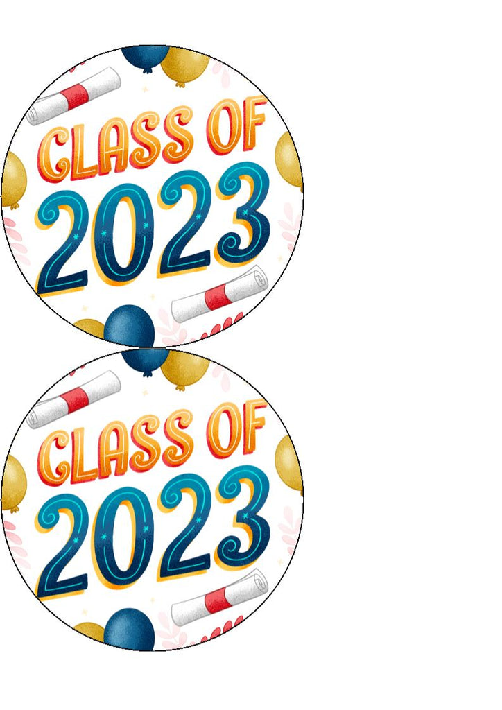 Class of 2023 Cake Toppers - Jazzy Theme