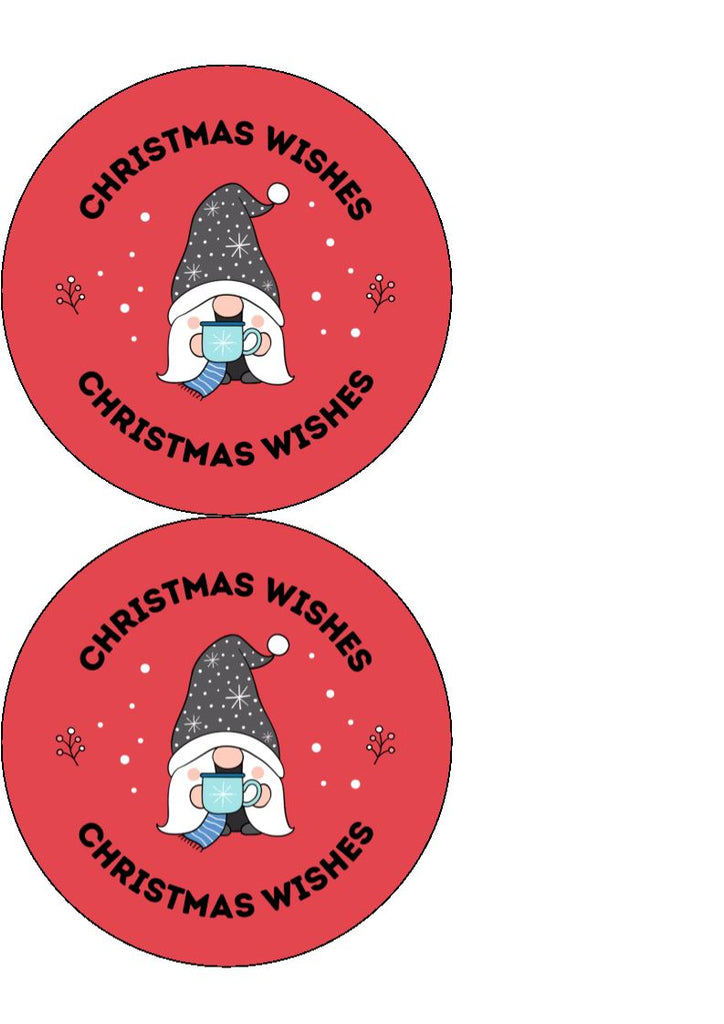 Christmas Wishes  - Cake and Cupcake toppers