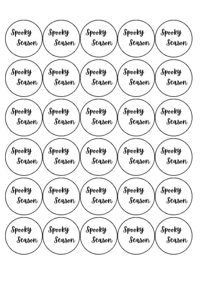 HALLOWEEN SPOOKY SEASON - Edible Cake and Cupcake Toppers