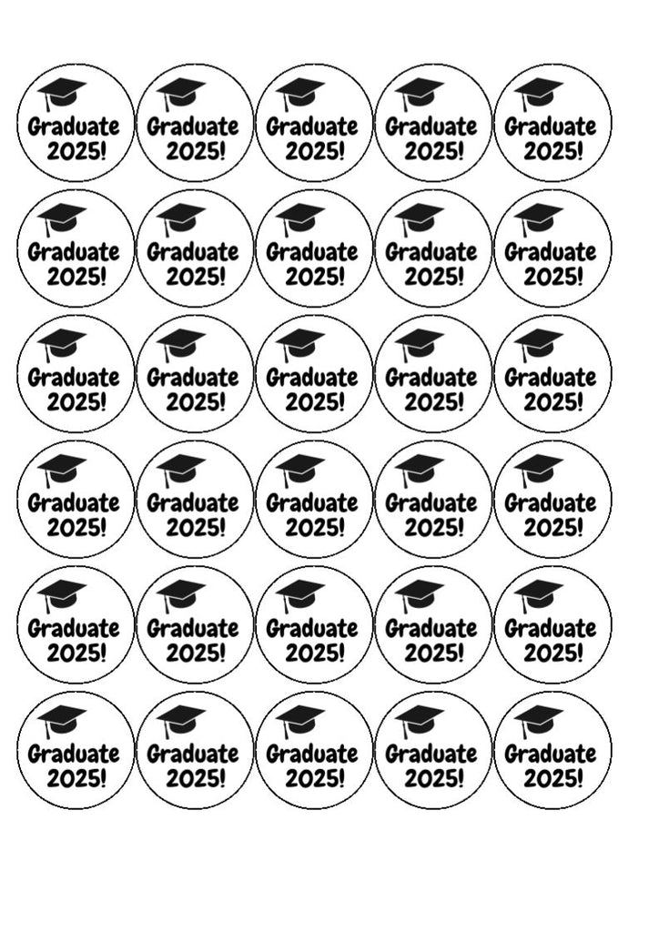 Graduation 2025 Edible Cake & Cupcake Toppers