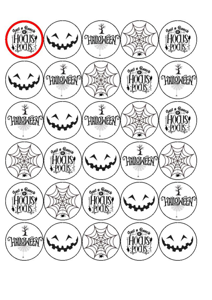 Halloween Edible Drink Toppers - Web Mix Design