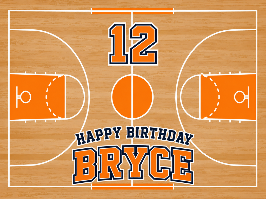 Basketball Court - Cake Topper
