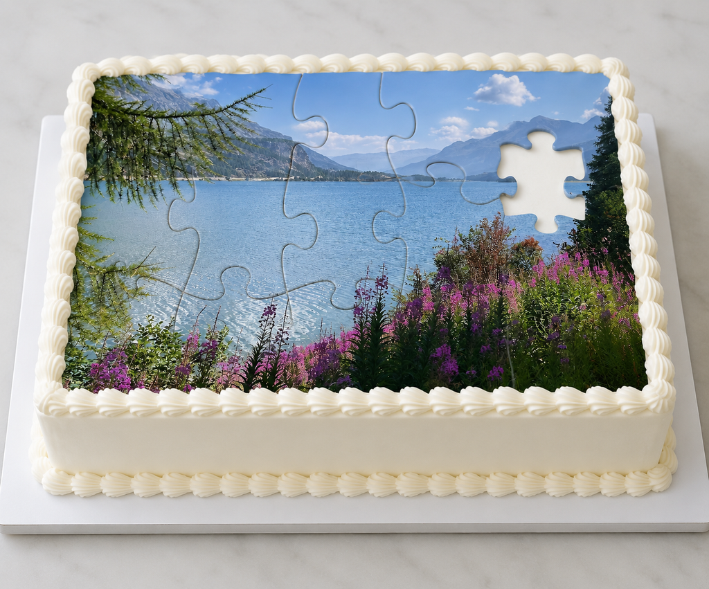 Personalised Photo Jigsaw Edible Cake Topper