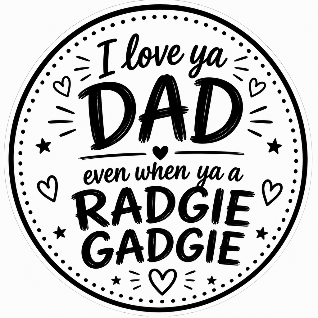 Geordie Father's Day Edible Cake and Cupcake Toppers