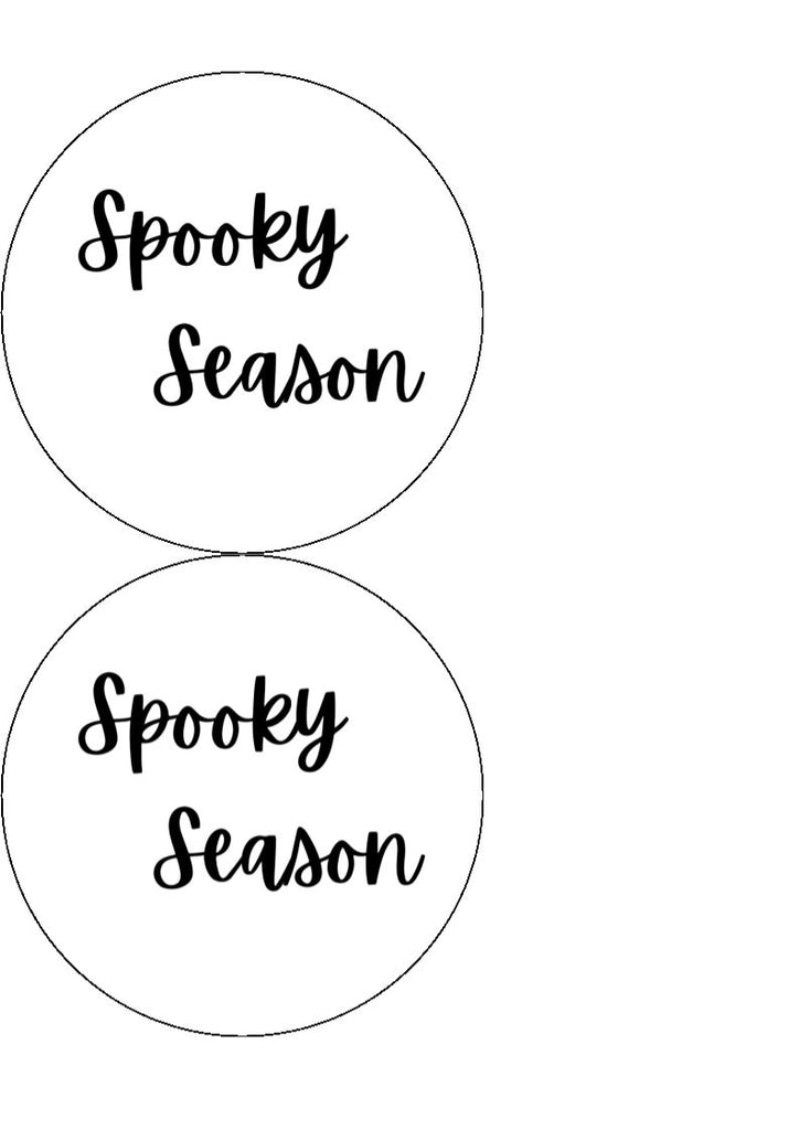 HALLOWEEN SPOOKY SEASON - Edible Cake and Cupcake Toppers