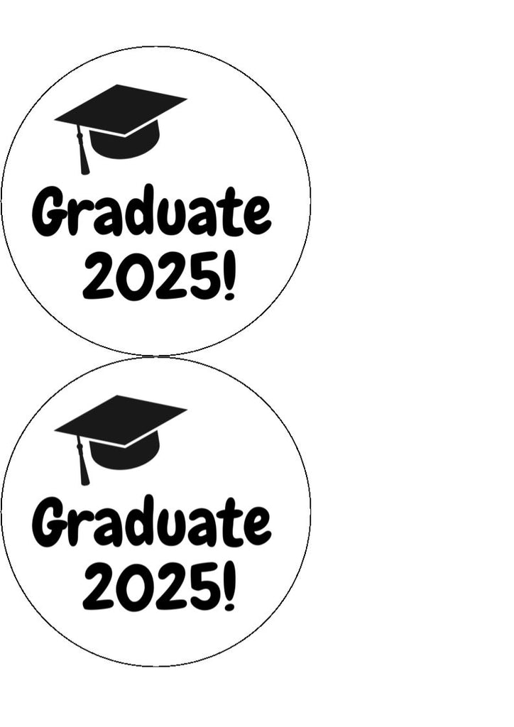 Graduation 2025 Edible Cake & Cupcake Toppers