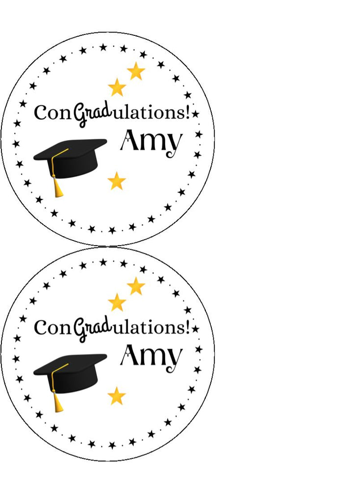 Graduation Stars - Personalised - Edible Cake & Cupcake Toppers