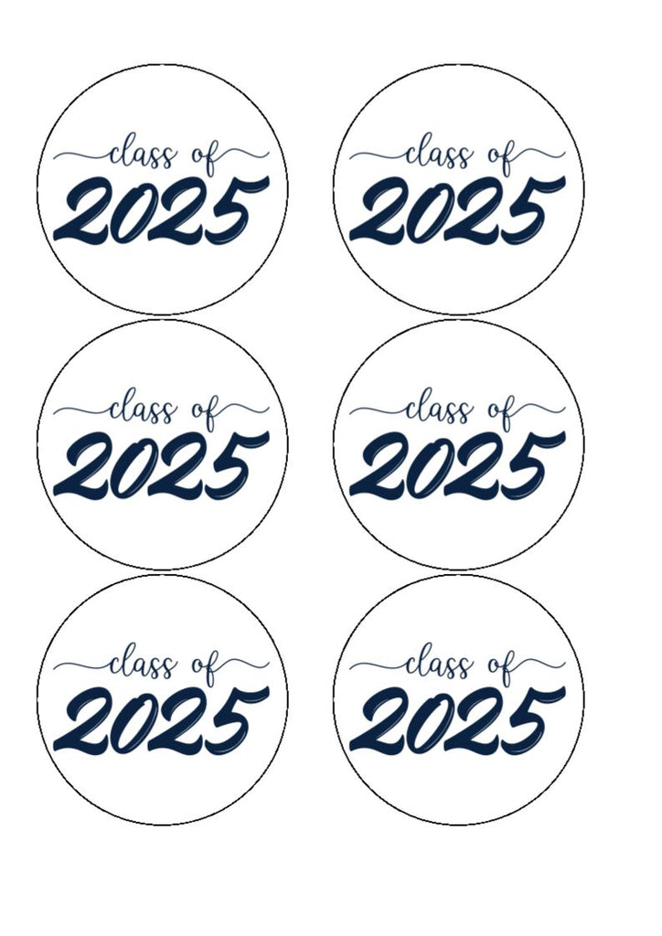 Class of 2025 - Edible Cake & Cupcake Toppers