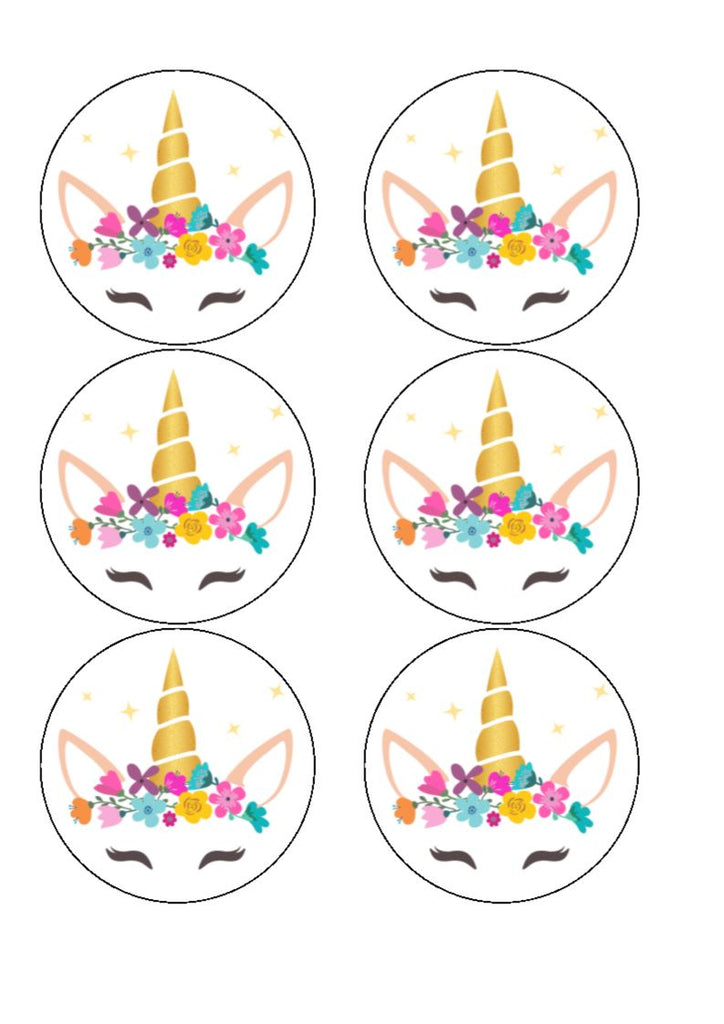 Unicorns - Design 6 - Edible Cake Toppers