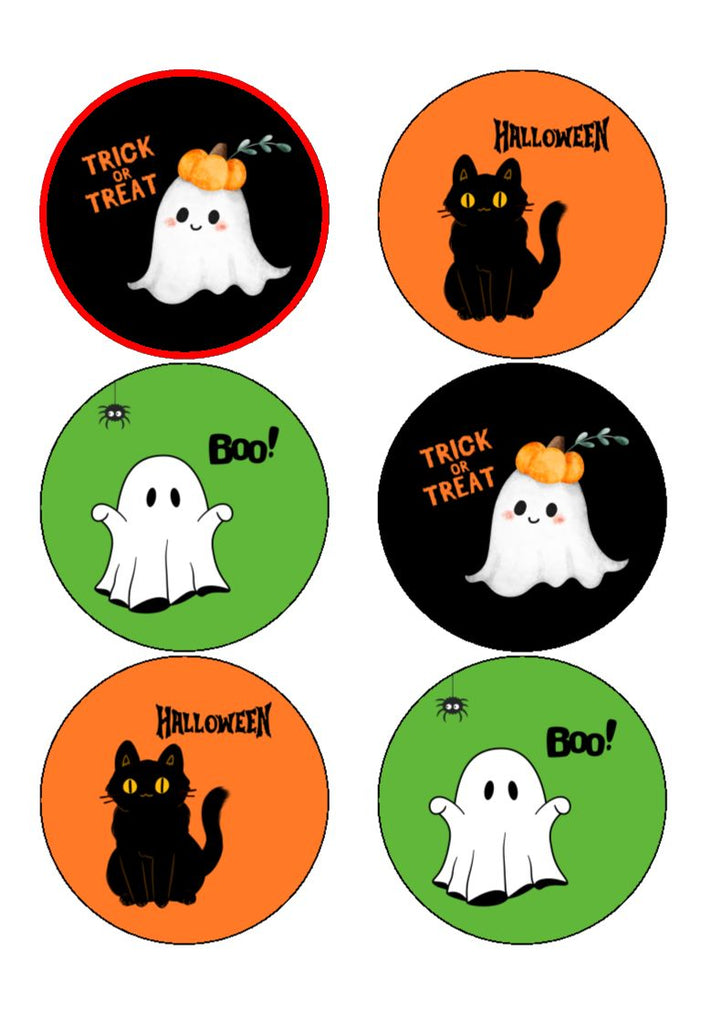 HALLOWEEN TRICK OR TREAT - Edible Cake and Cupcake Toppers
