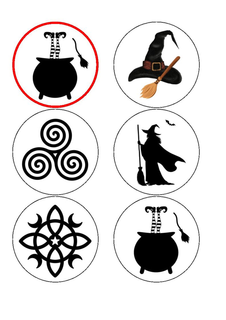 HALLOWEEN WITCHES WITCHES WITCHES - Edible Cake and Cupcake Toppers