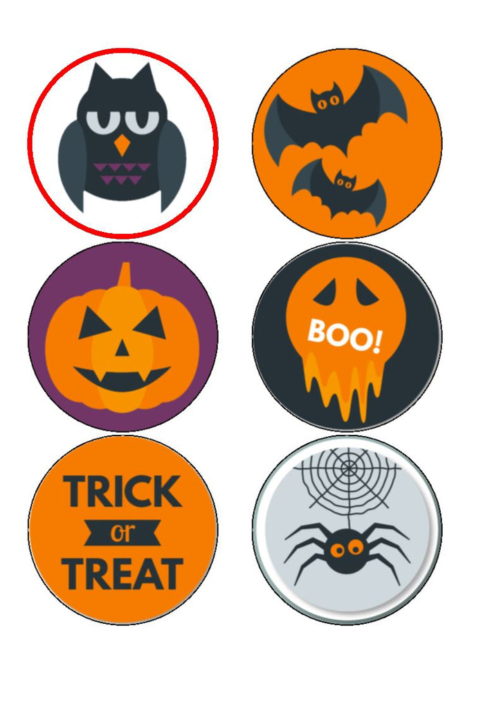 NEW HALLOWEEN 3  -  edible cake and cupcake toppers