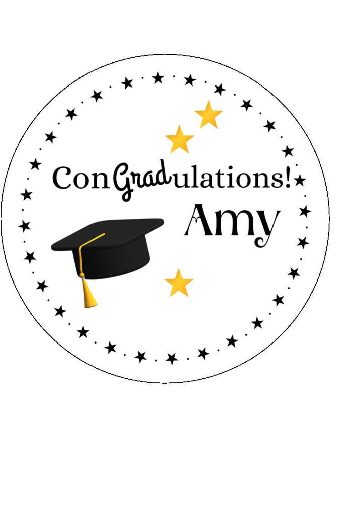 Graduation Stars - Personalised - Edible Cake & Cupcake Toppers