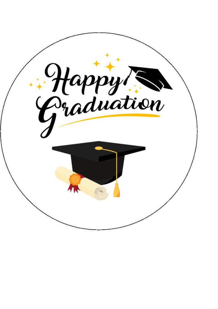 Happy Graduation Edible Cake & Cupcake Toppers