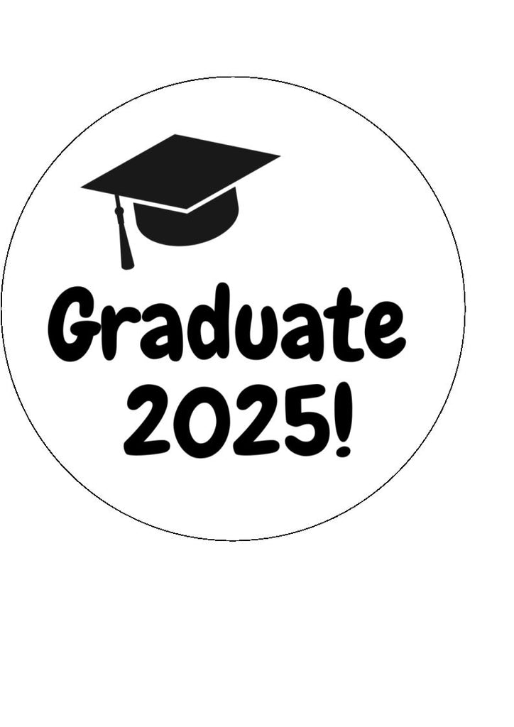 Graduation 2025 Edible Cake & Cupcake Toppers