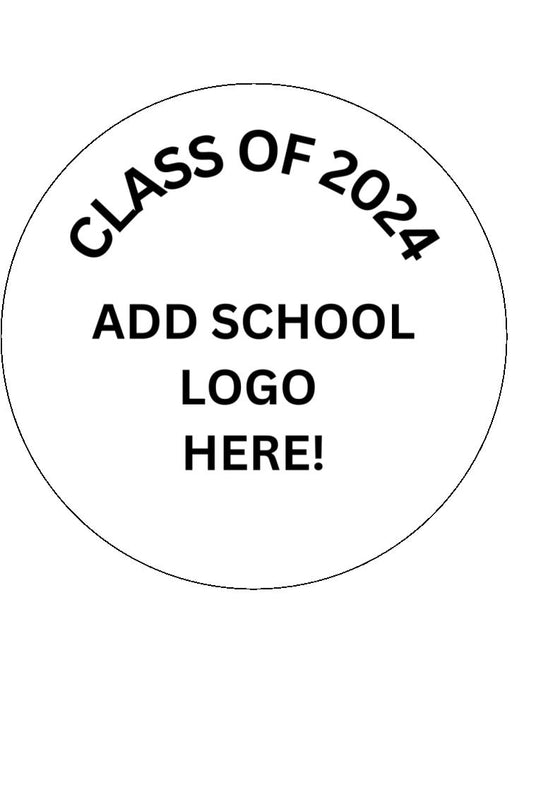 Add your own school logo - Class of 2024 - Edible Cake & Cupcake Toppers