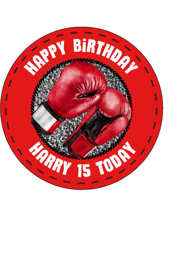 Boxing Cake Topper - Personalised