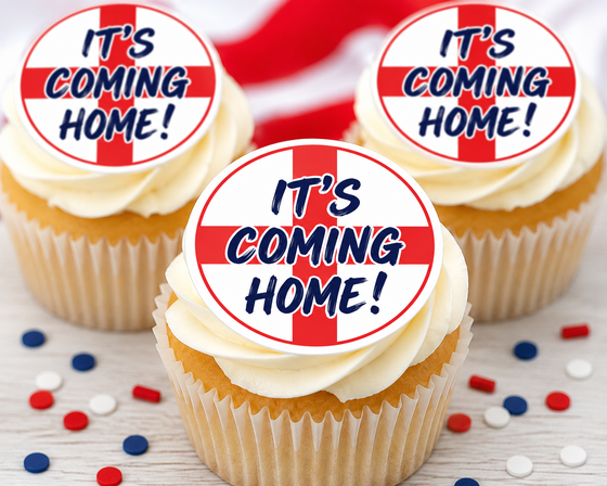ENGLAND World Cup Edible Cupcake Toppers