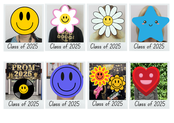 Class of 2025 Edible Cake Toppers Polaroid Style