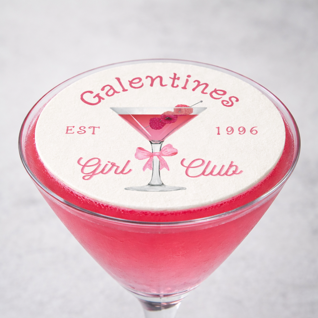 Galentines Edible Cocktail Toppers Design 1