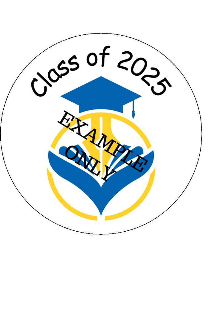 Add your own school logo - Class of 2025 - Edible Cake & Cupcake Toppers