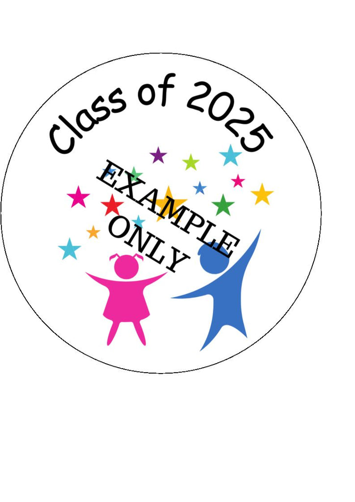 Add your own school logo - Class of 2025 - Edible Cake & Cupcake Toppers