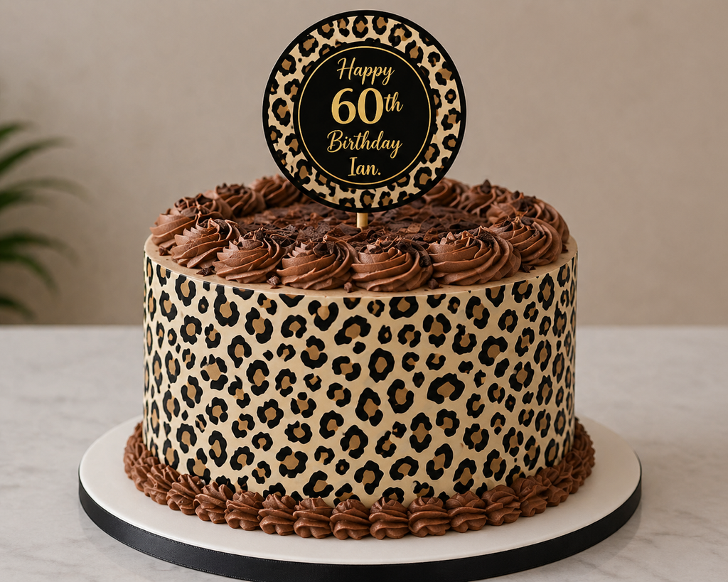 Leopard Print Cake Wrapper – Edible Cake Decoration