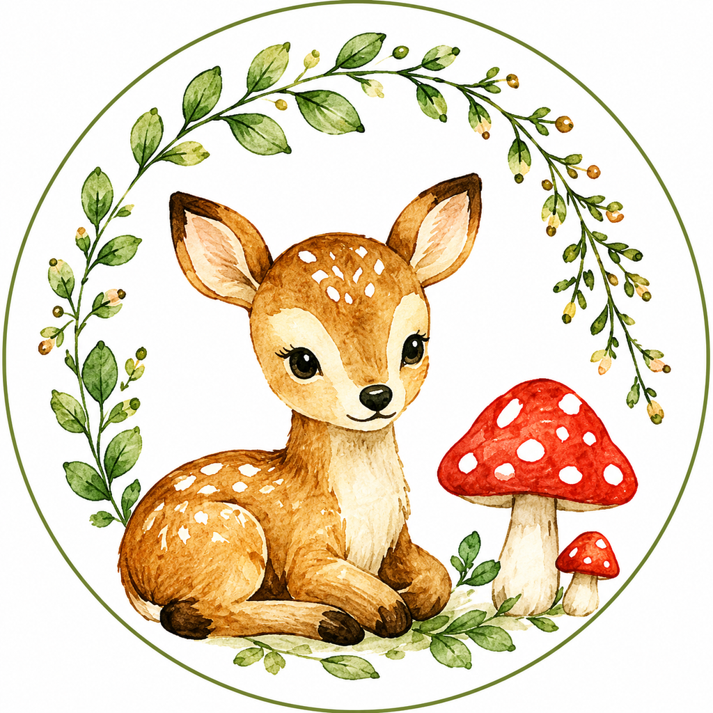 Woodland Baby Shower Edible Cake & Cupcake Toppers
