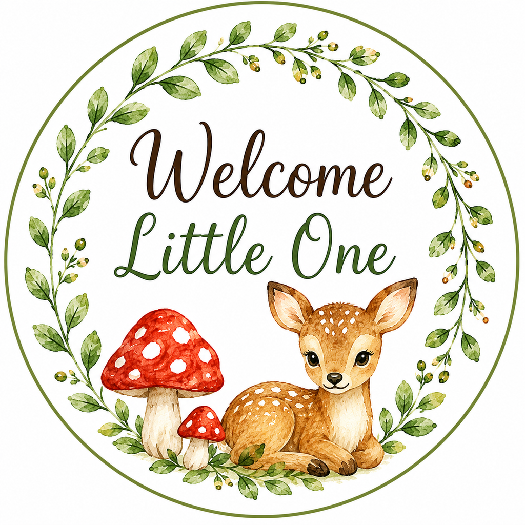 Woodland Baby Shower Edible Cake & Cupcake Toppers
