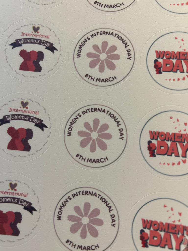 International Womens Day Cupcake Edible Toppers