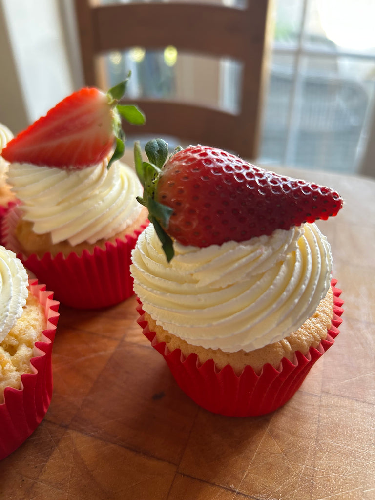Strawberries & Cream Dream Cupcakes