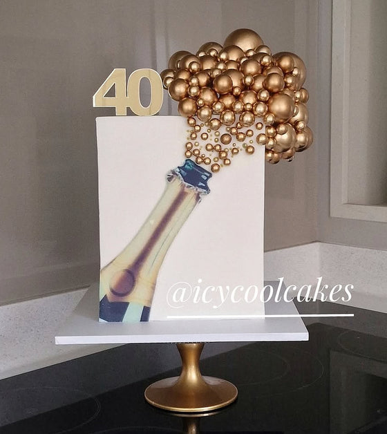 Custom Edible Champagne Bottle Image - Edible Cake Decoration