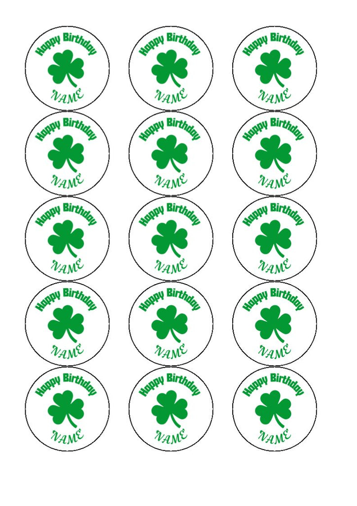 Shamrock - Cake and Cupcake Toppers